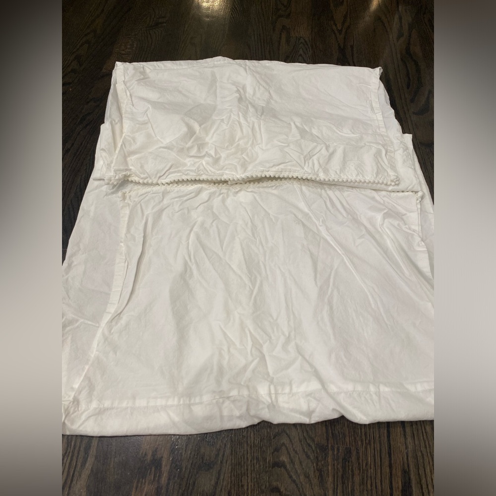 Living Textiles, Baby Crib Skirt, White